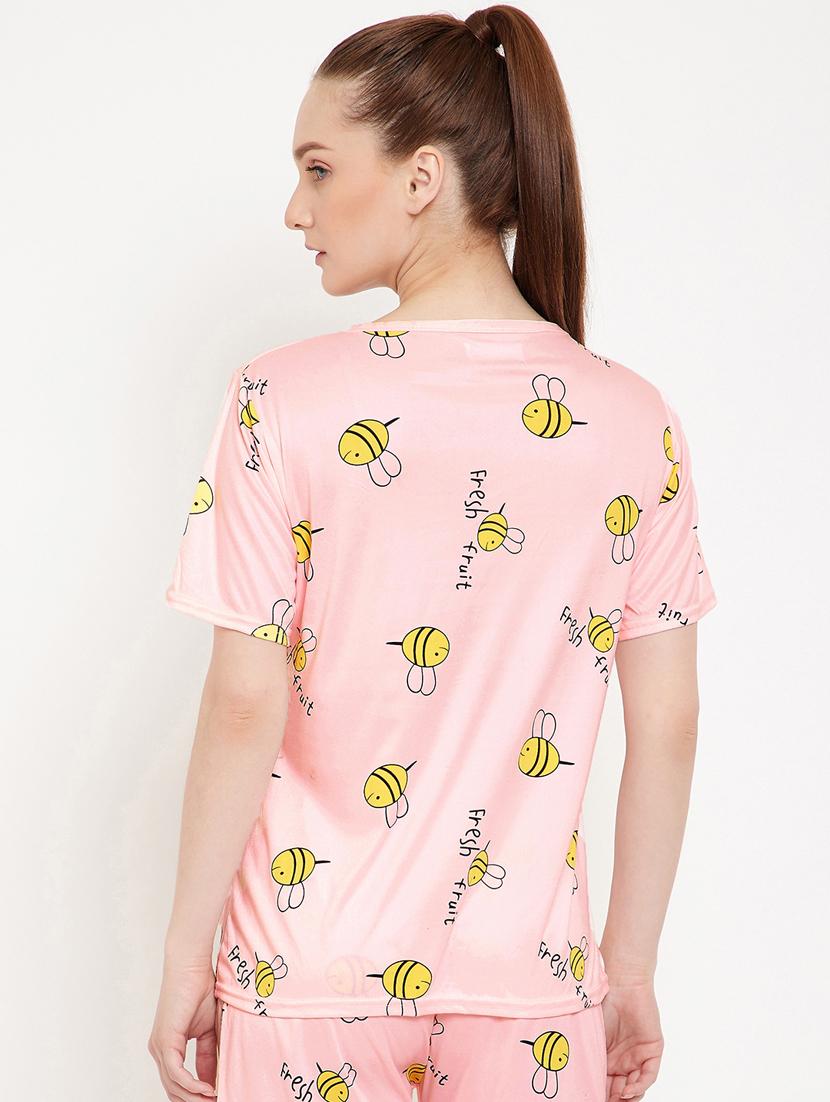 quirky printed nightwear shorts set - 17757920 - Standard Image - 2