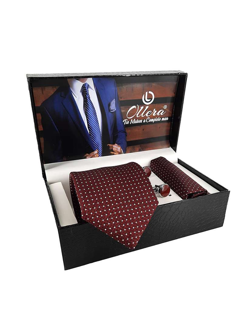 maroon silk blend tie - 17758257 -  Standard Image - 2