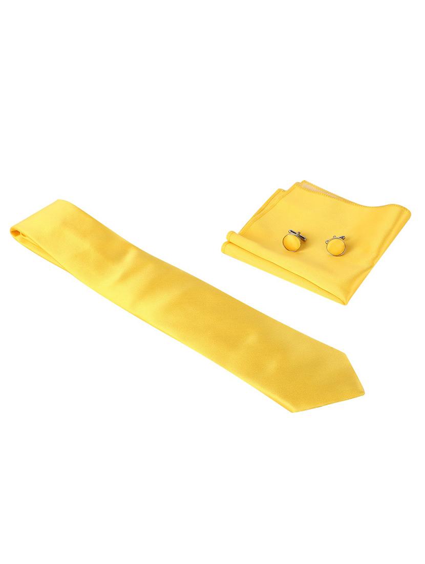 yellow silk blend tie - 17758268 - Standard Image - 2