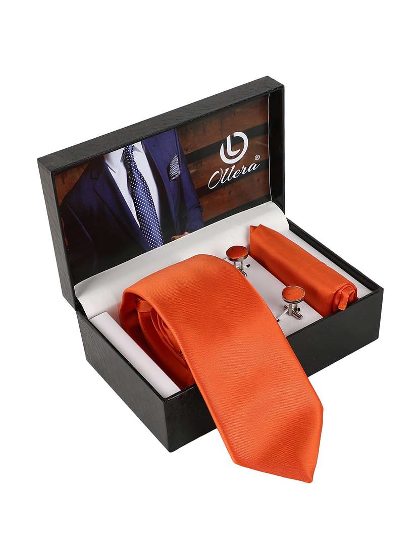 orange silk blend tie - 17758270 - Standard Image - 2