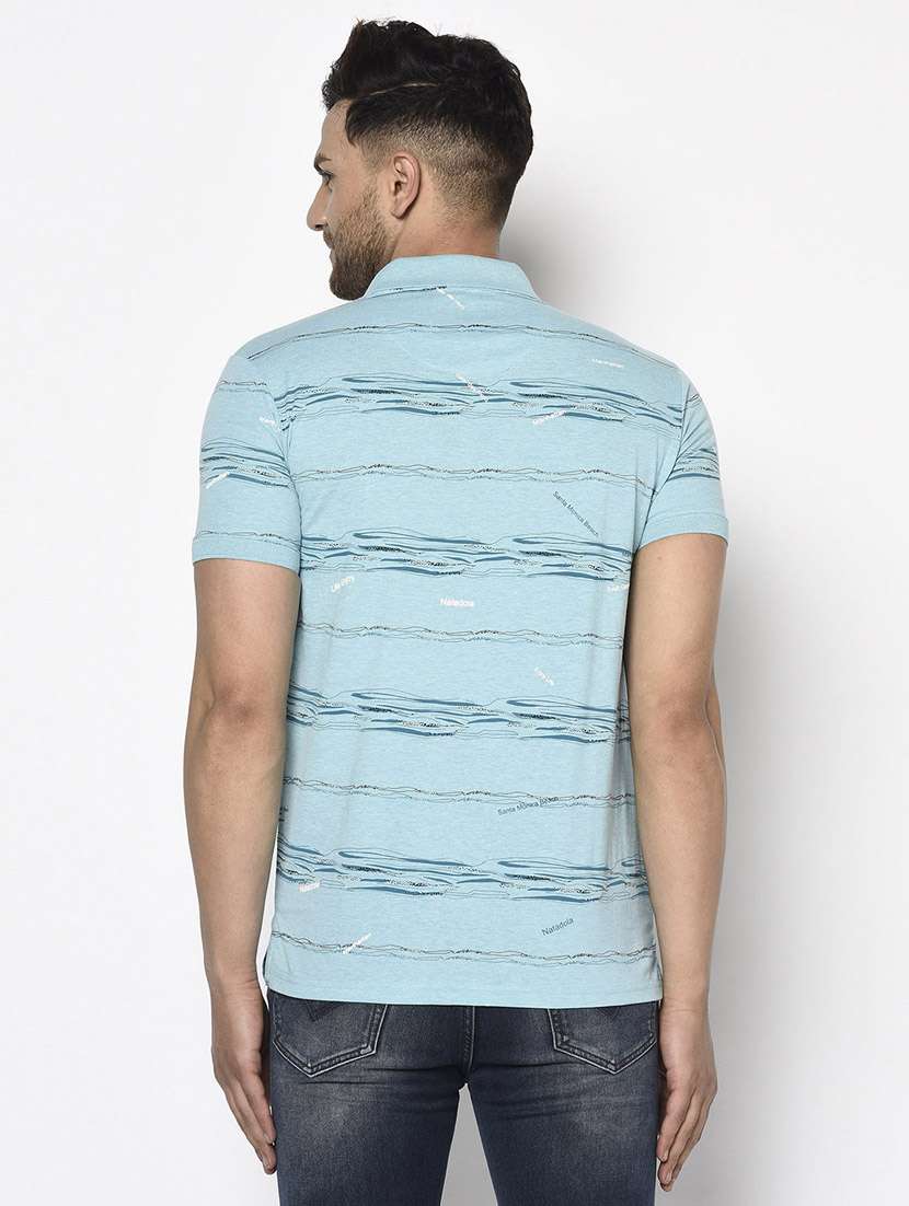 blue printed polo t-shirt - 17760008 - Standard Image - 2