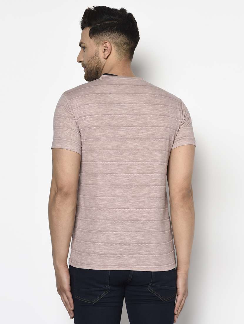 pink self design t-shirt - 17760021 - Standard Image - 2