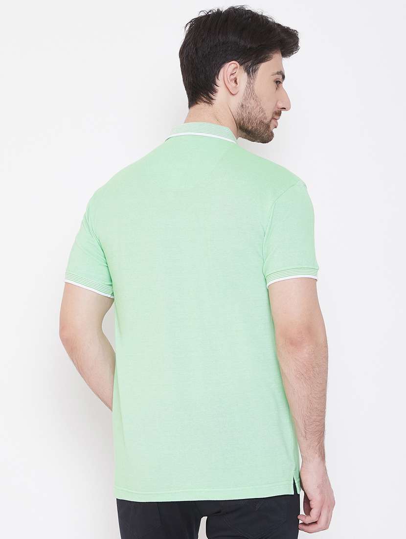 green solid polo t-shirt - 17760030 - Standard Image - 2