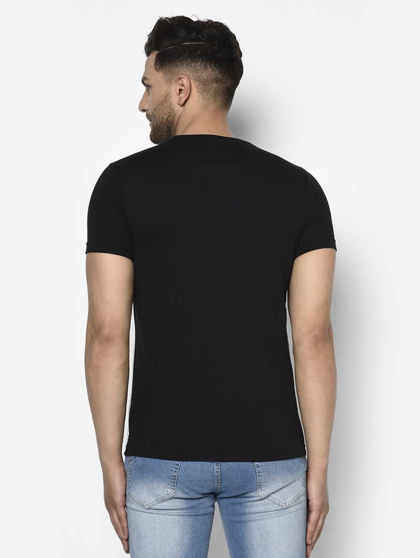 black printed cut & sew t-shirt - 17760047 - Standard Image - 2
