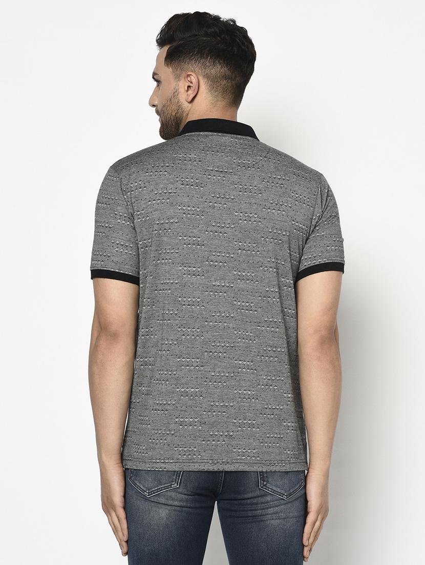 black self design polo t-shirt - 17760055 - Standard Image - 2