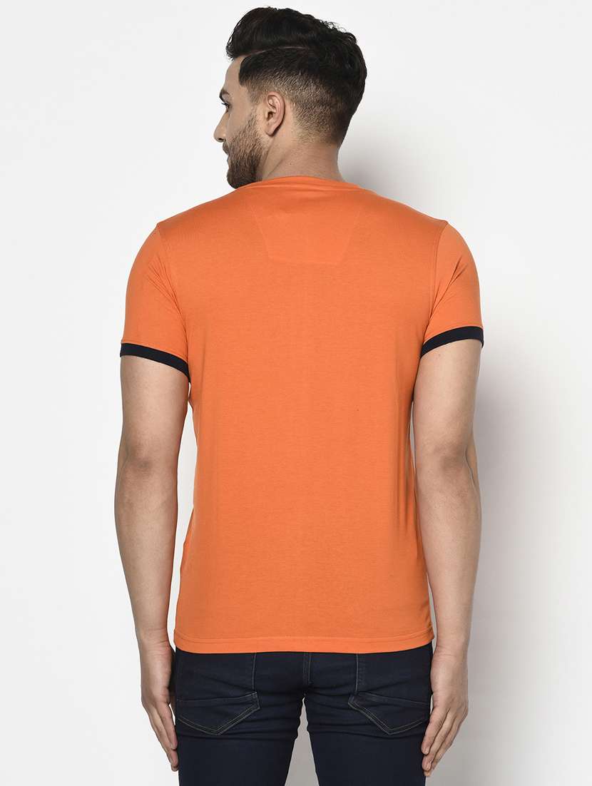 orange printed t-shirt - 17760061 - Standard Image - 2