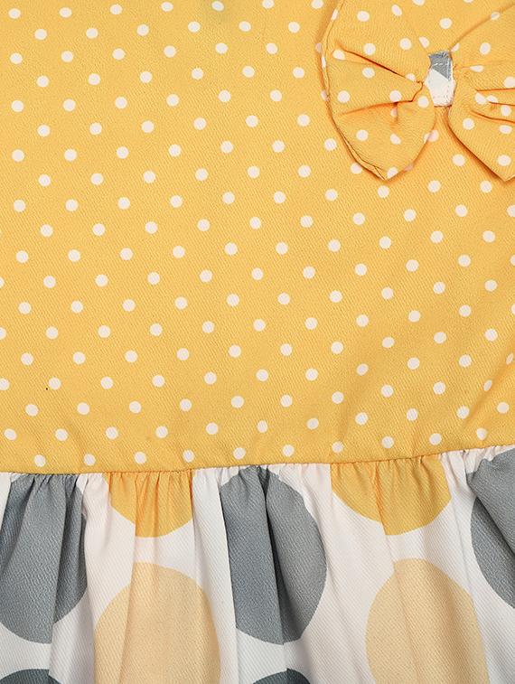 yellow printed frock - 17760145 - Standard Image - 2