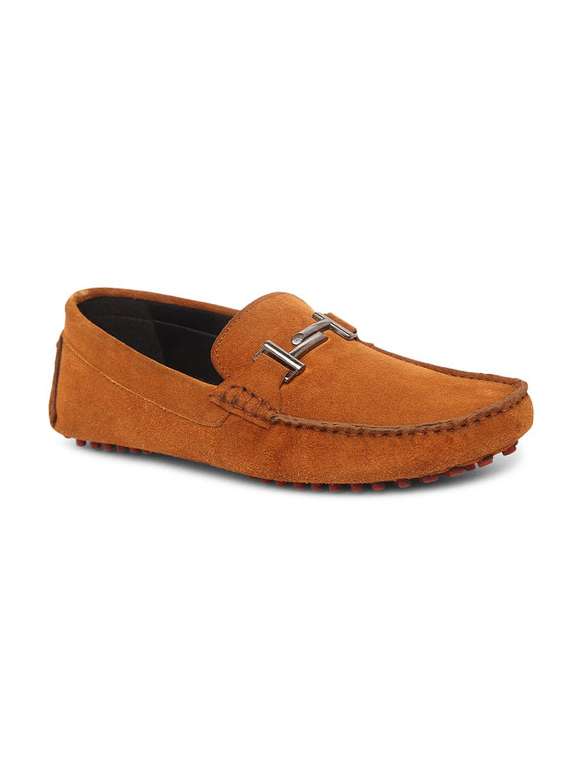 tan leather slip on loafers