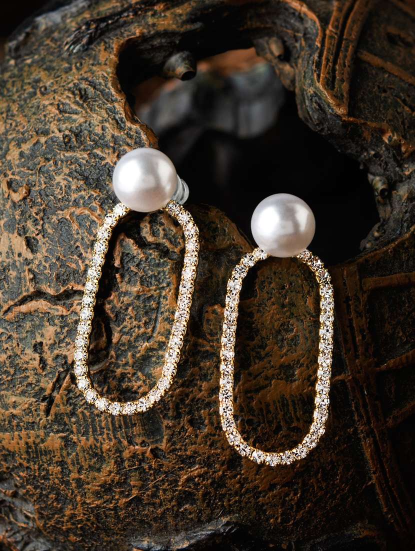 gold metal drop earring