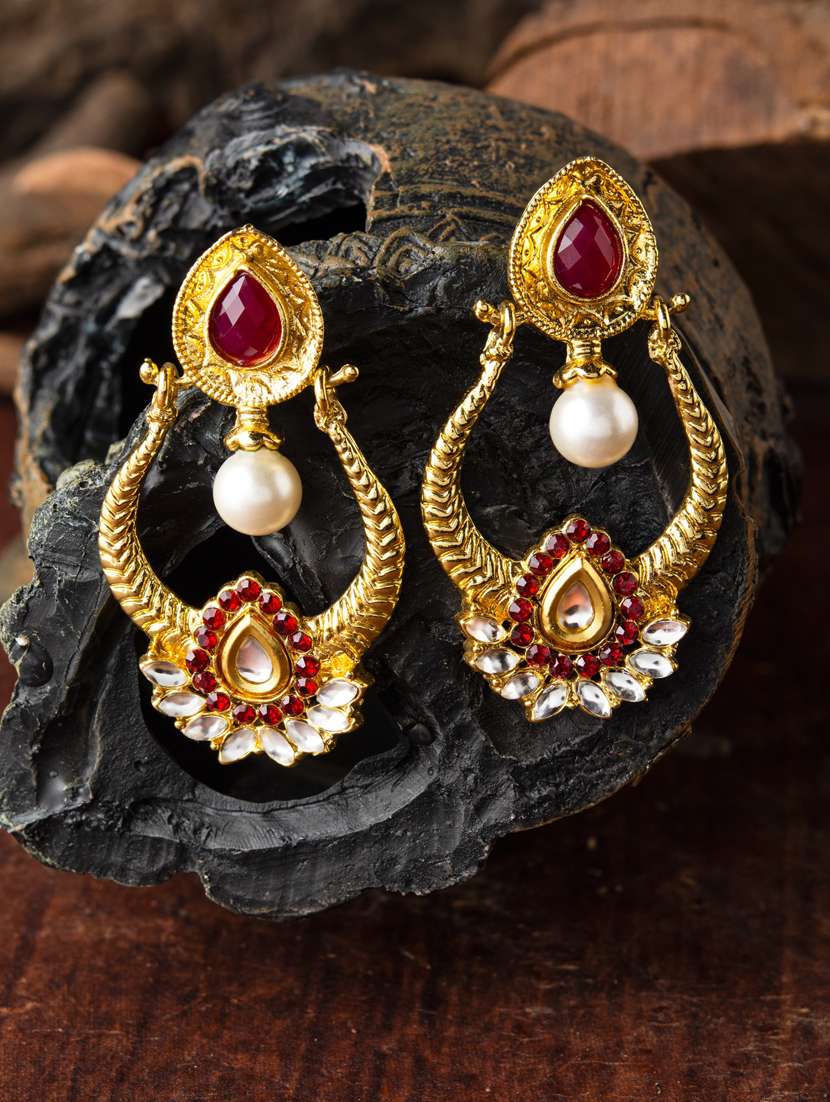 gold metal drop earring
