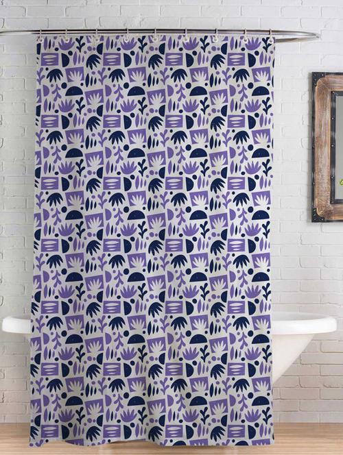 rightgifting printed designed water repellent polyester shower curtain 7 feet for bathroom with 10 hooks - 17760654 -  Standard Image - 0