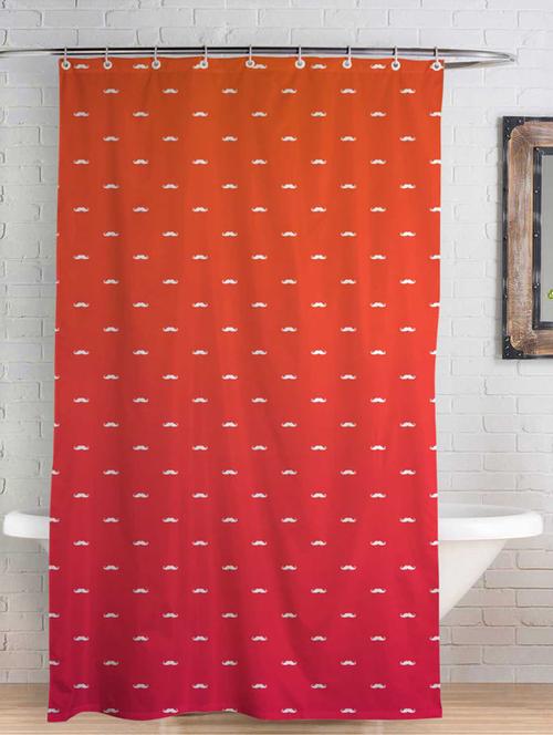 rightgifting printed designed water repellent polyester shower curtain 7 feet for bathroom with 10 hooks - 17760660 - Standard Image - 0