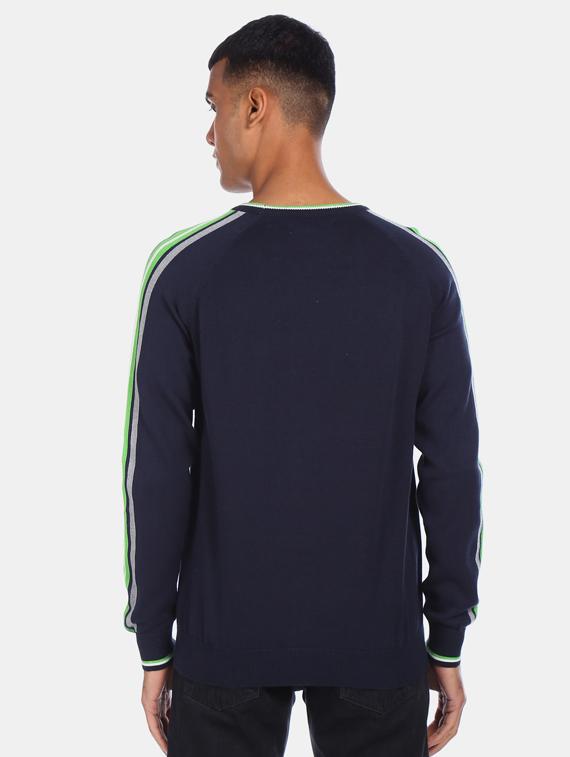 navy blue taped pullover - 17761372 - Standard Image - 2