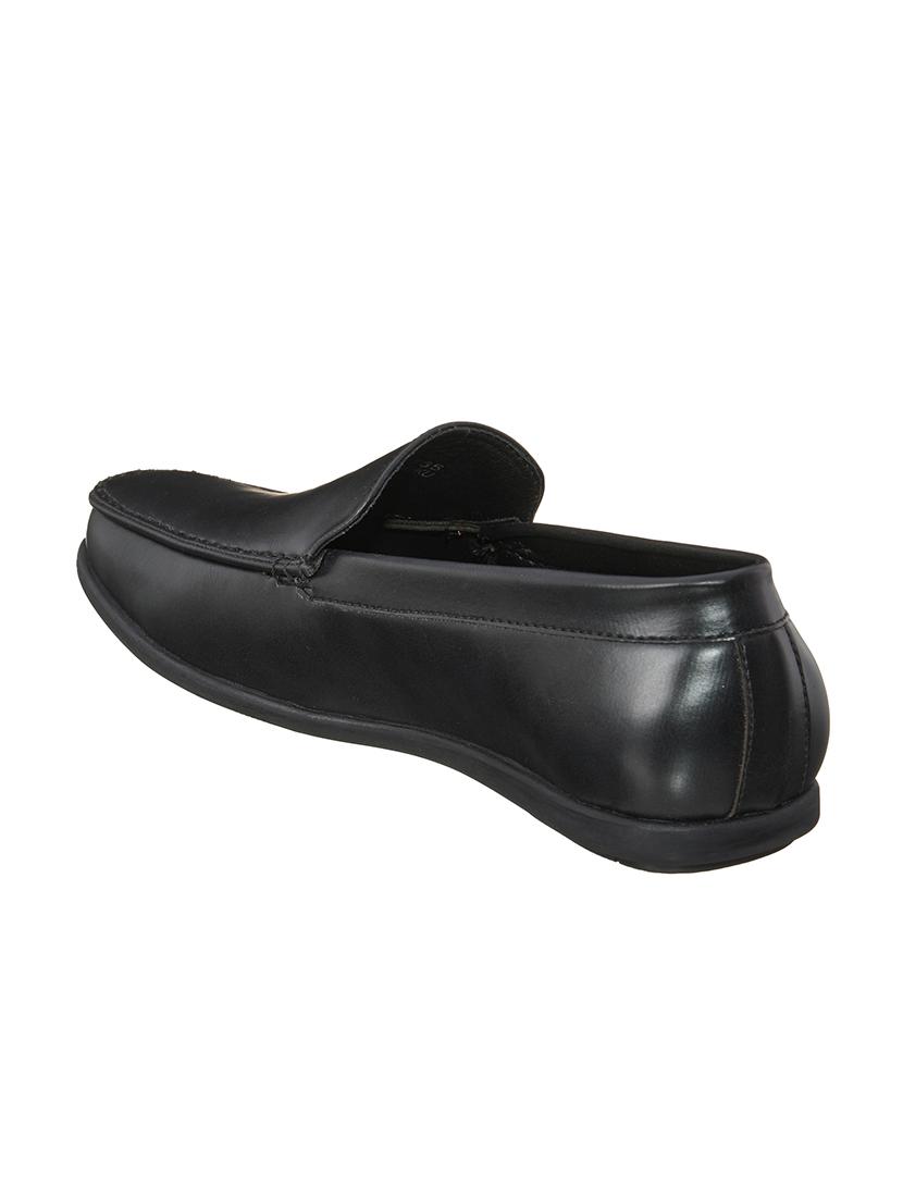 black synthetic slip on loafers - 17762212 - Standard Image - 2