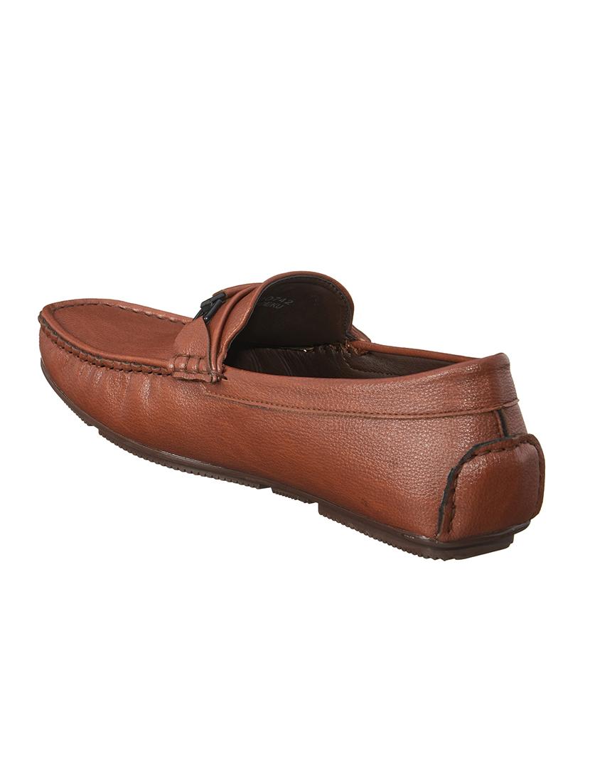 tan synthetic slip on loafers - 17762221 - Standard Image - 2
