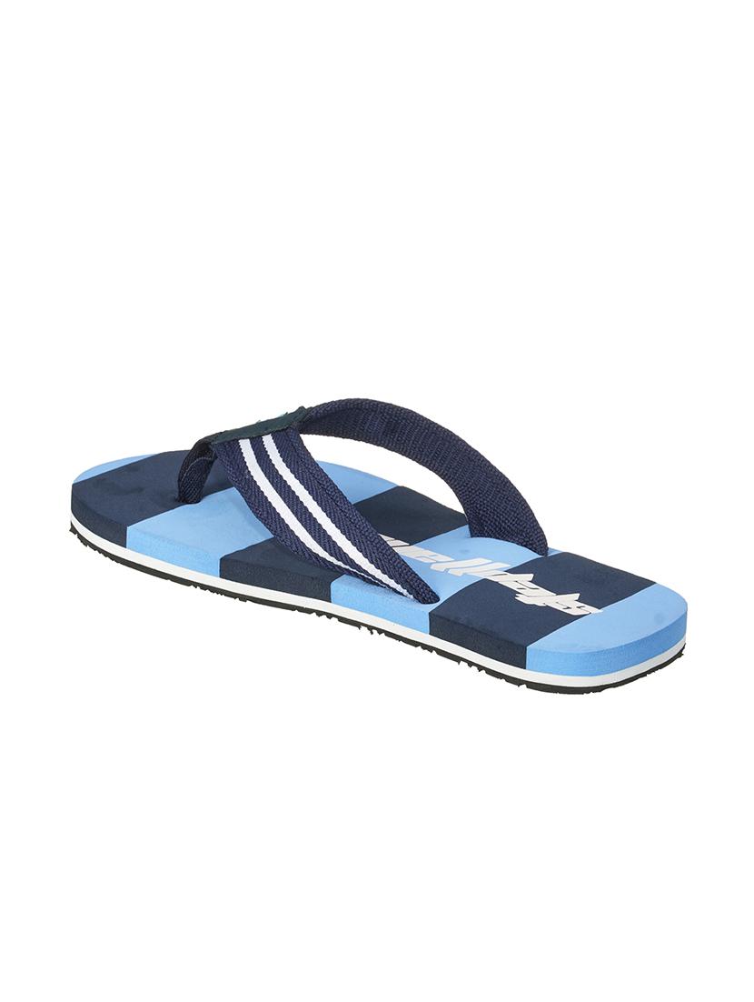 blue fabric slip on flip flops - 17762278 - Standard Image - 2