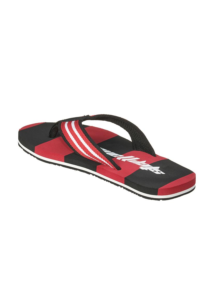 red fabric slip on flip flops - 17762279 - Standard Image - 2