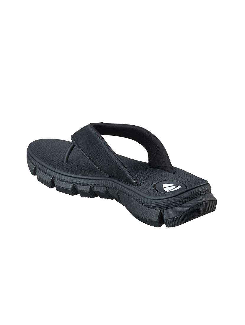 black pu slip on flip flops - 17762296 -  Standard Image - 2