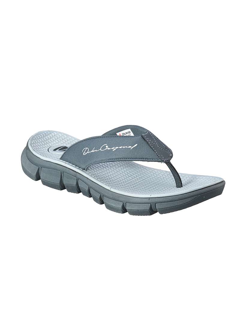 grey pu slip on flip flops