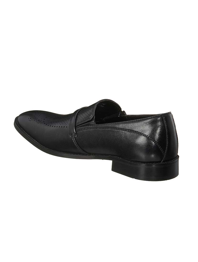 black pu slip on ons - 17762334 -  Standard Image - 2