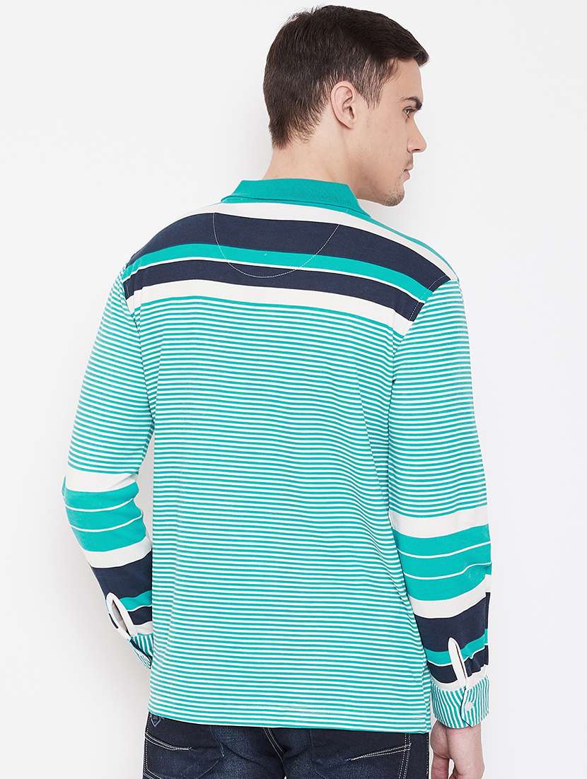 green striped polo t-shirt - 17762484 - Standard Image - 2