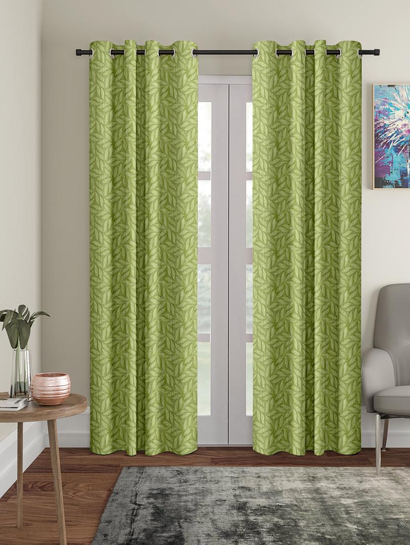cortina heavy polyester long emboss eyelet window curtains (door 4 x 5 feet, pack of 2 - 17763081 - Zoom Image - 0