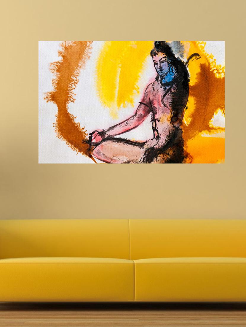 qth lord shiva wall sticker cum poster 30cm x 45cm - 17763542 - Standard Image - 2