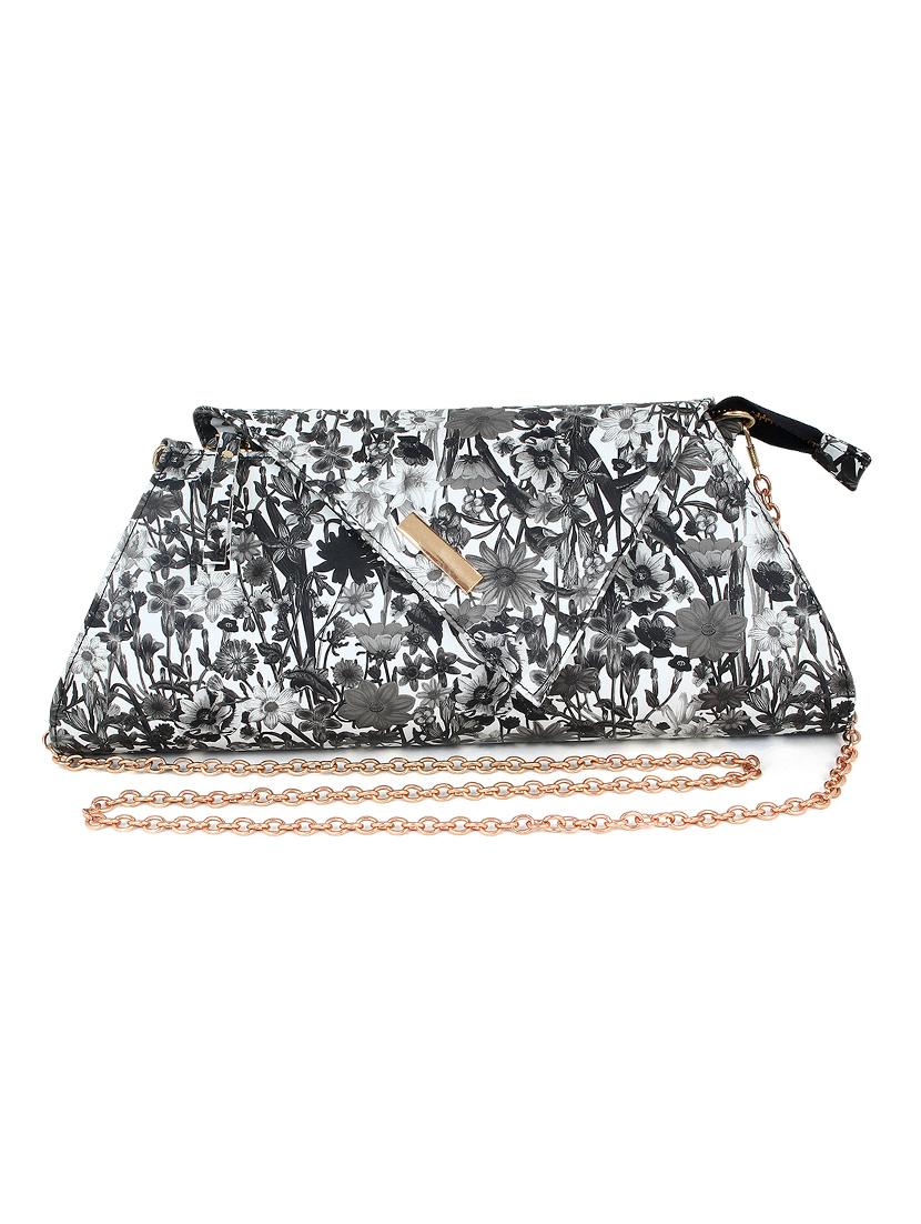black leatherette (pu) envelope clutch - 17764196 -  Zoom Image - 0
