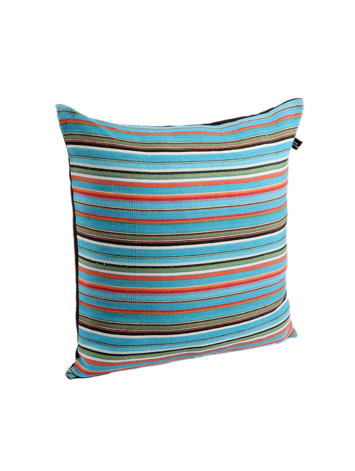 ambbi collections multicolour 100 % cotton 16x16 inch cushion cover, set of 1 - 17764665 - Standard Image - 2