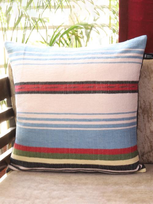 ambbi collections multicolour 100 % cotton 16x16 inch cushion cover, set of 1 - 17764666 - Standard Image - 0