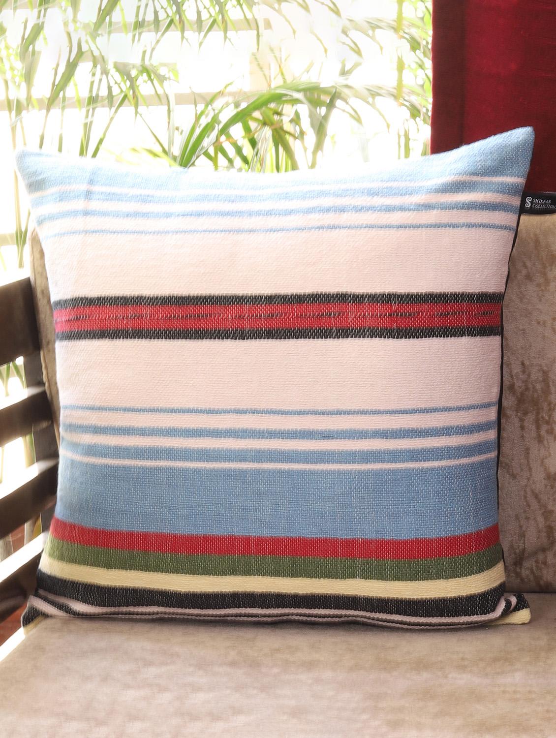 ambbi collections multicolour 100 % cotton 16x16 inch cushion cover, set of 1 - 17764666 - Zoom Image - 0