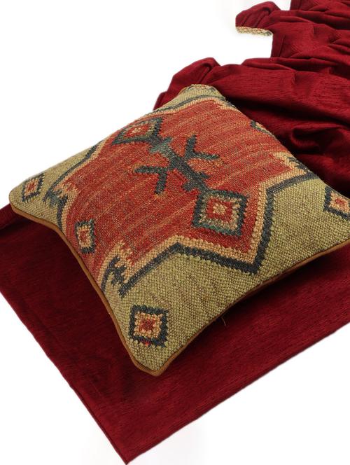 ambbi collections multicolour 100 % cotton 16x16 inch cushion cover, set of 1 - 17764670 - Standard Image - 0