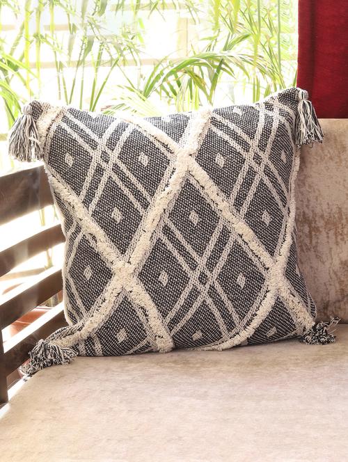 ambbi collections multicolour 100 % cotton 16x16 inch cushion cover, set of 1 - 17764672 - Standard Image - 0