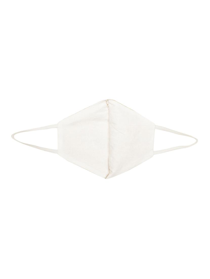 ada hand-embroidered beige chikankari face mask - 17765291 - Standard Image - 2