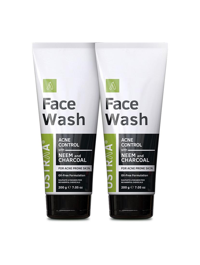 ustraa face wash acne control - with neem & charcoal - 200g set of 2 - 17765336 - Zoom Image - 0