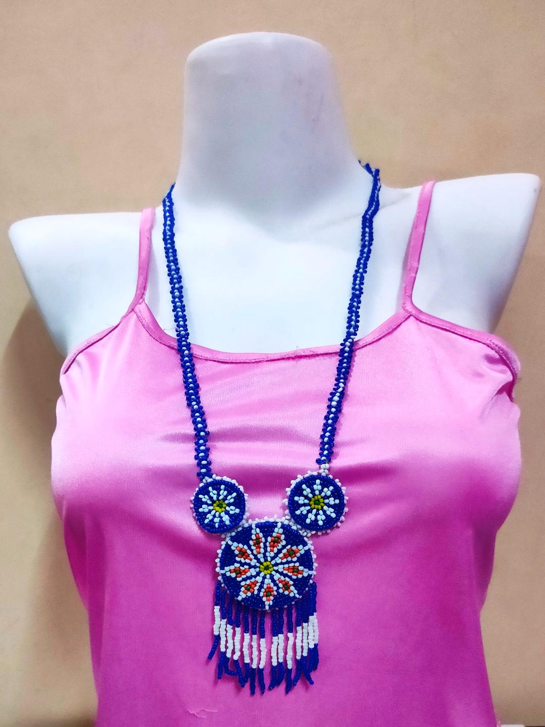 handmade glass seed beaded necklace - 17765535 - Standard Image - 2