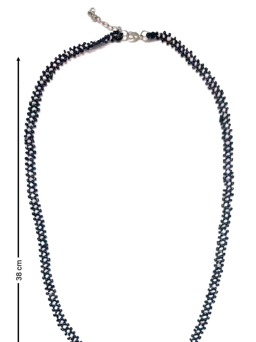 handmade glass seed beaded necklace - 17765536 - Standard Image - 2