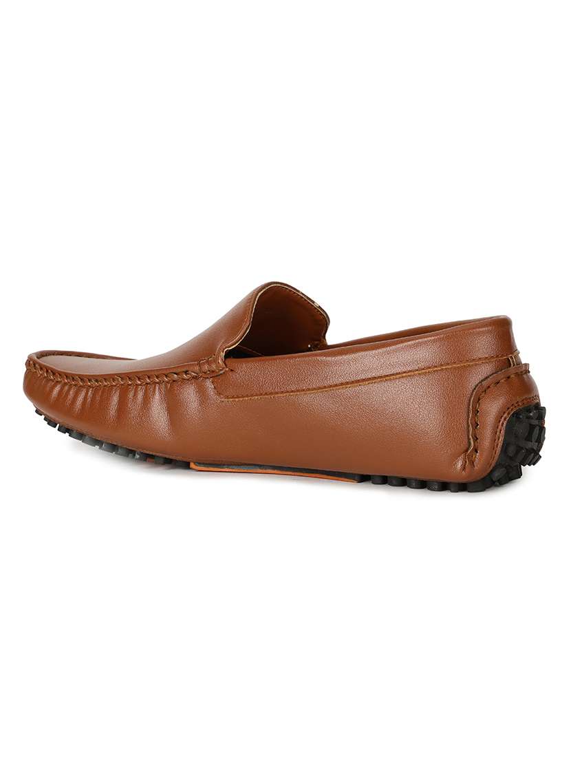 tan pu slip on loafers - 17765747 -  Standard Image - 2