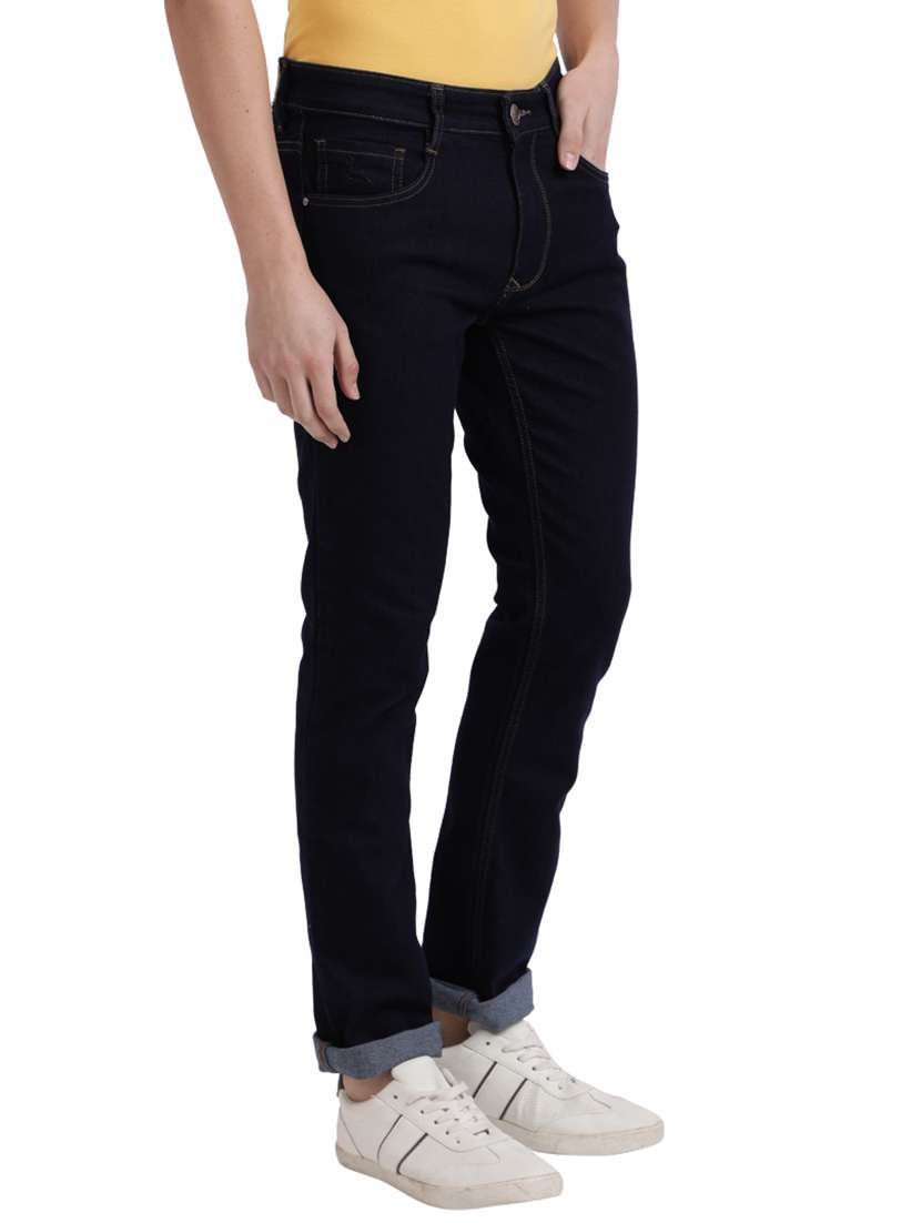dark blue plain denim jeans - 17766127 -  Standard Image - 2