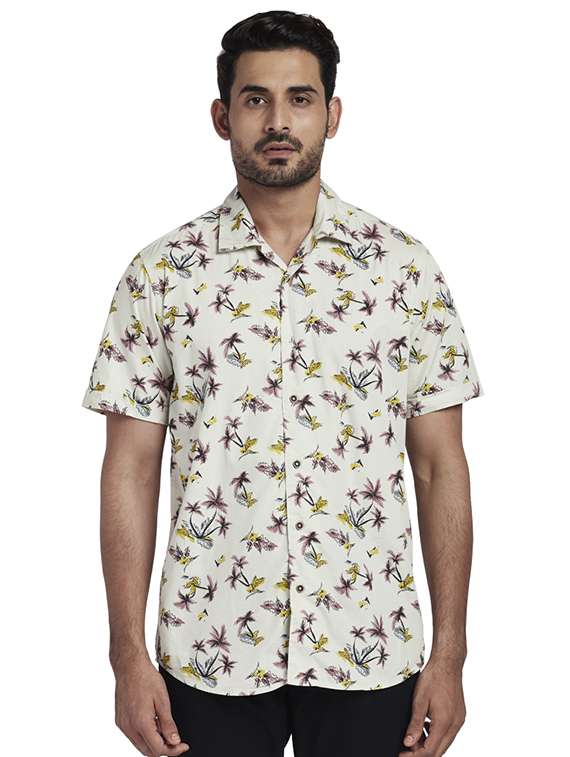 off white printed casual shirt