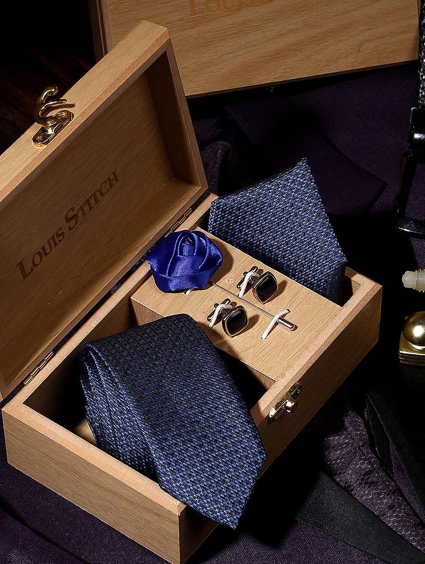 aegean blue silk tie