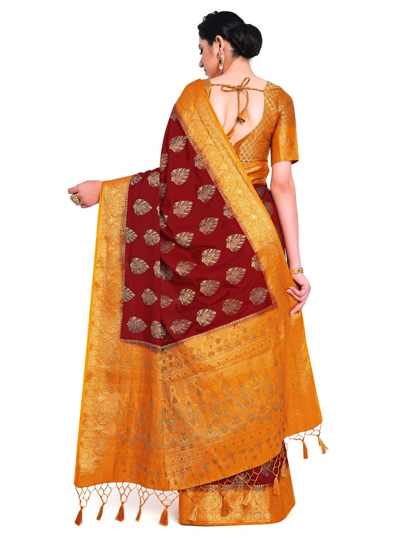 zari work kanjivaram saree with blouse - 17770703 - Standard Image - 2