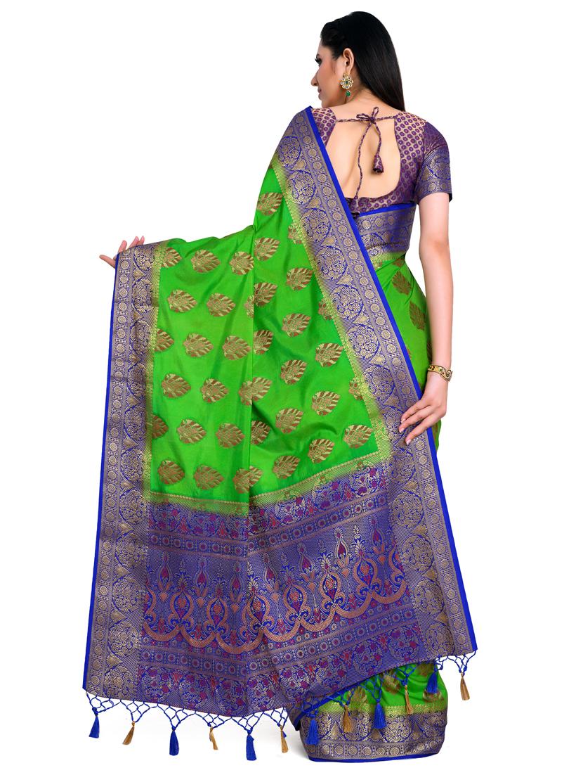 zari work kanjivaram saree with blouse - 17770705 - Standard Image - 2