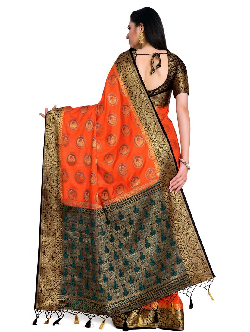 zari work kanjivaram saree with blouse - 17770711 - Standard Image - 2