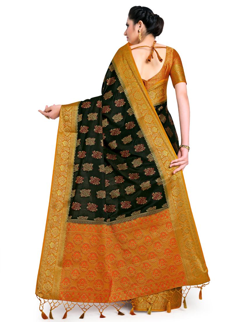 zari work kanjivaram saree with blouse - 17770712 - Standard Image - 2