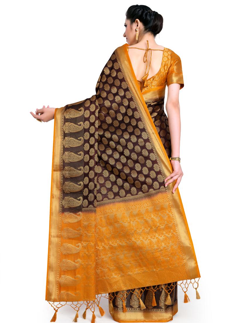 zari work kanjivaram saree with blouse - 17770714 - Standard Image - 2