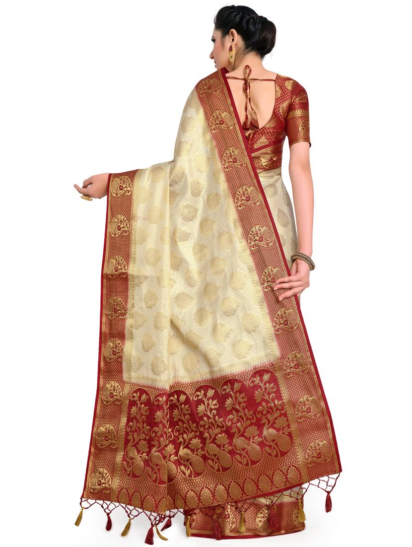 zari work kanjivaram saree with blouse - 17770715 - Standard Image - 2