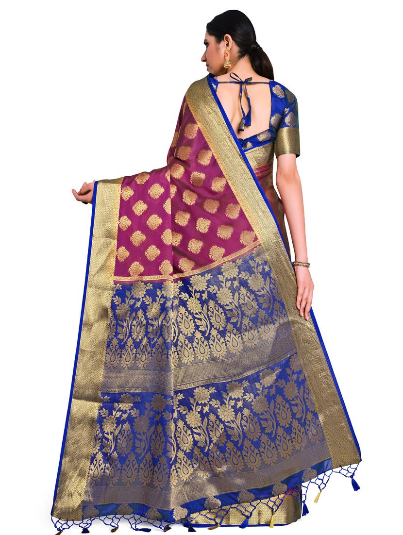 zari work kanjivaram saree with blouse - 17770719 - Standard Image - 2