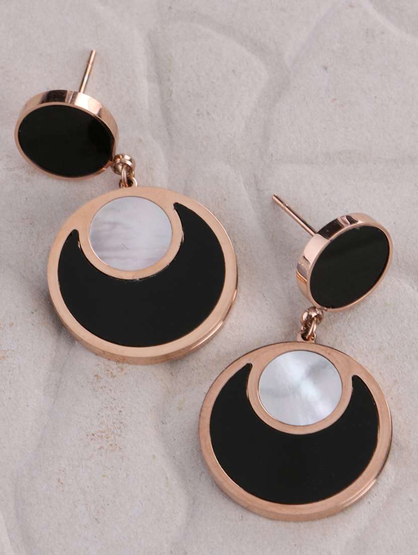 black metal drop earring