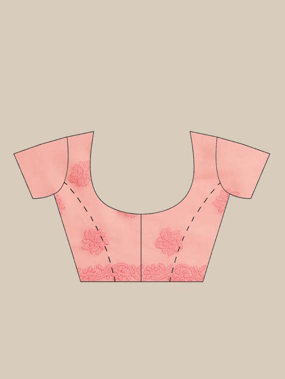 ada hand-embroidered peach chikankari saree with blouse - 17772681 -  Standard Image - 2